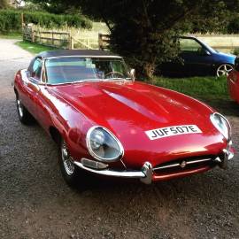 Series 1 e type convertible , Red , £ 75,000